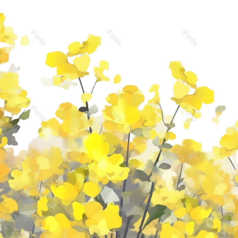 元素图片,清新元素,黄色的花PNG,户外免抠素材